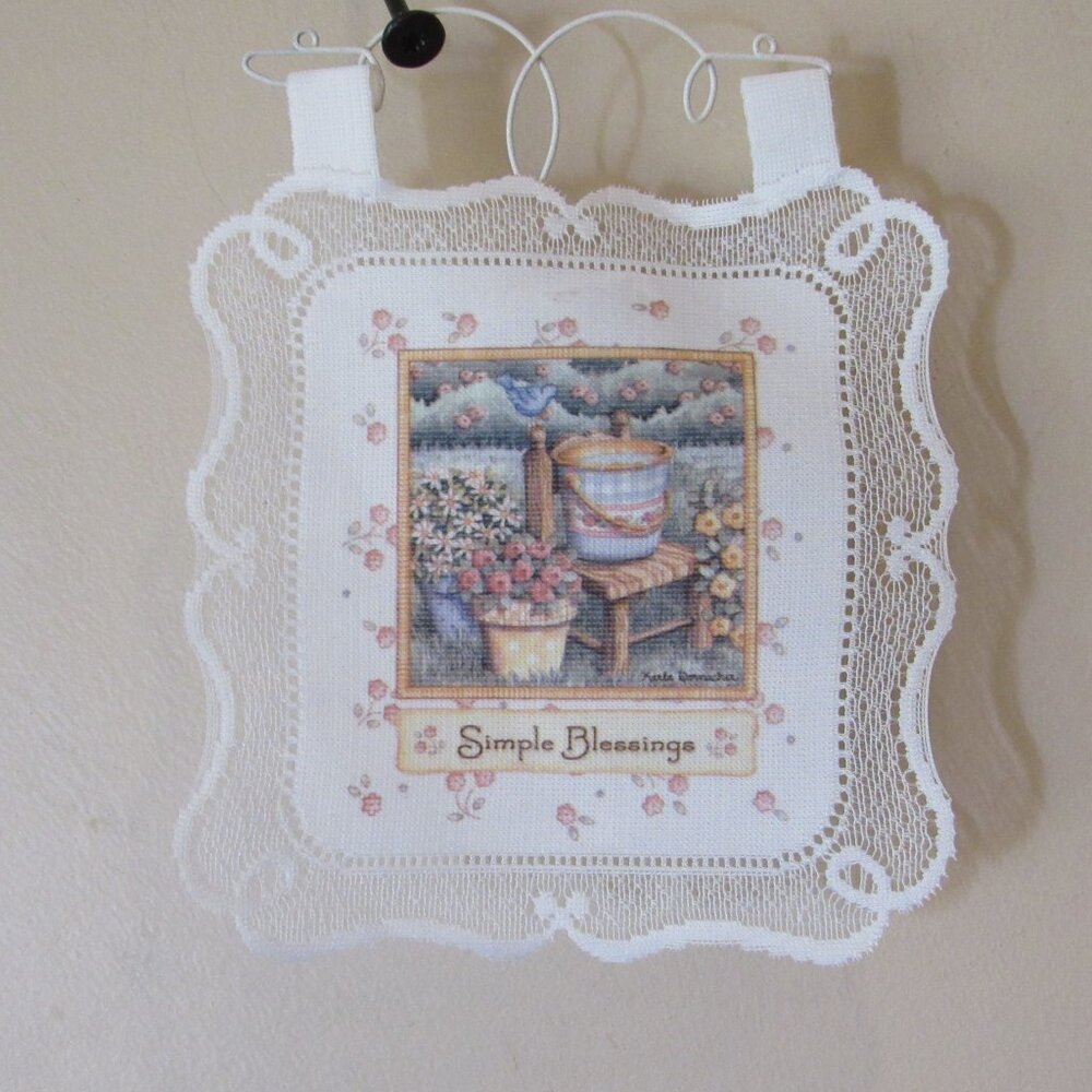 NWT Heritage Lace Simple Blessings Mini Wall Hanging 7" x 7"